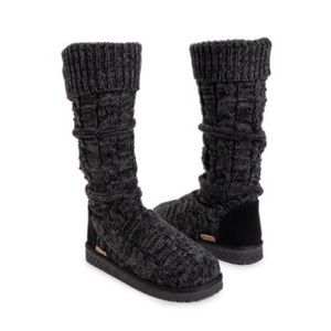 Muk Luks Women's Shelly Marl Knit Sweater Boots 9